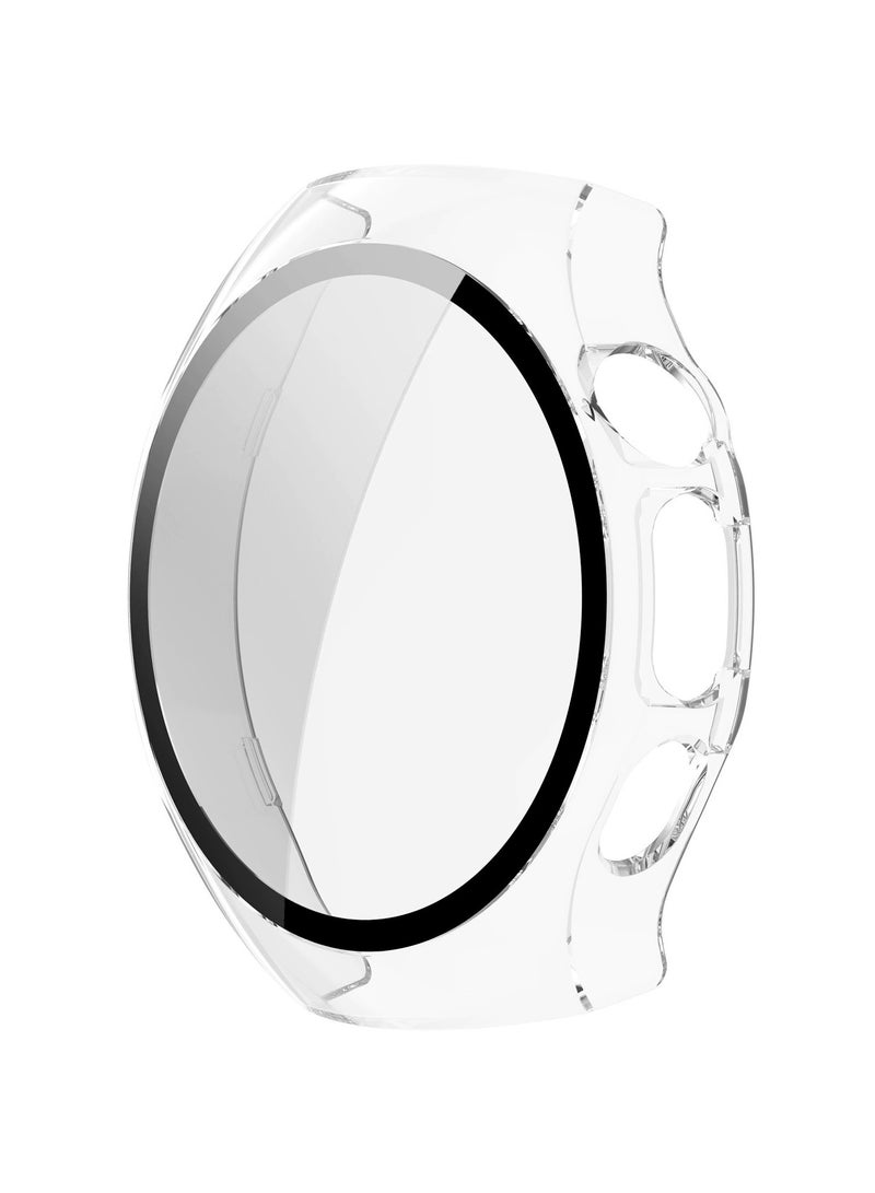 Full Coverage Case for Huawei Watch 5 46MM,All-around Anti Scratch Shockproof Protective Hard PC Tempered Glass Compatible with Huawei Watch 5 46 MM,Clear - Image 2