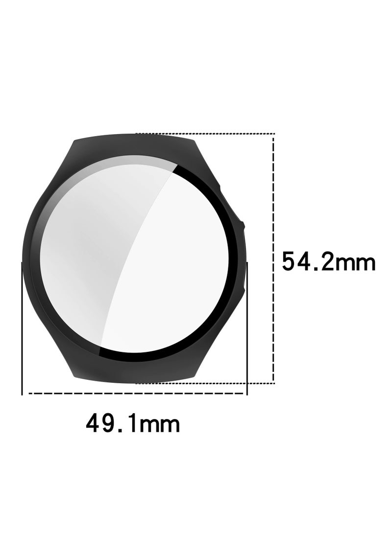 Full Coverage Case for Huawei Watch 5 46MM,All-around Anti Scratch Shockproof Protective Hard PC Tempered Glass Compatible with Huawei Watch 5 46 MM,Clear - Image 4