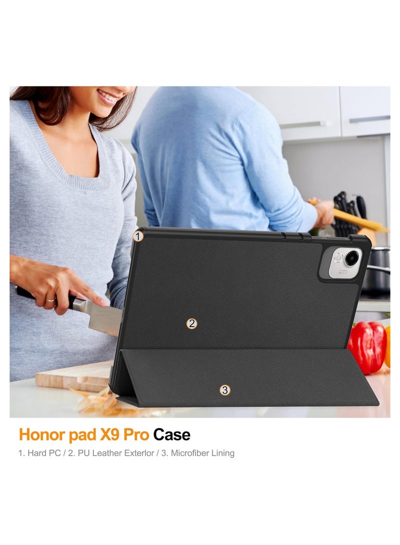 General Compatible Honor Pad X9a 11.5 inch 2025 Tablet Tri-Fold Stand Magnetic Smart Folding Cover Leather Case for Honor Pad X9a 11.5 inch  - Image 4