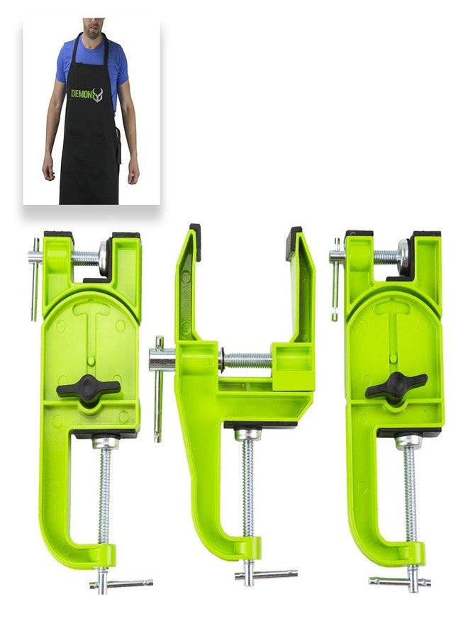 DEMON UNITED Muzzle Ski Vise -3 Vise Pcs- Quality Metal Construction- with Shop Apron & Ski Brake Retainers Combo Pack - Image 2