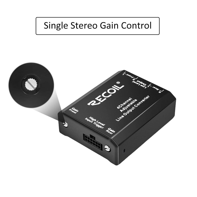 Recoil LOC4 Four Channel Speaker Cable to RCA Adjustable Line Output Converter with Remote Turn On - Image 3