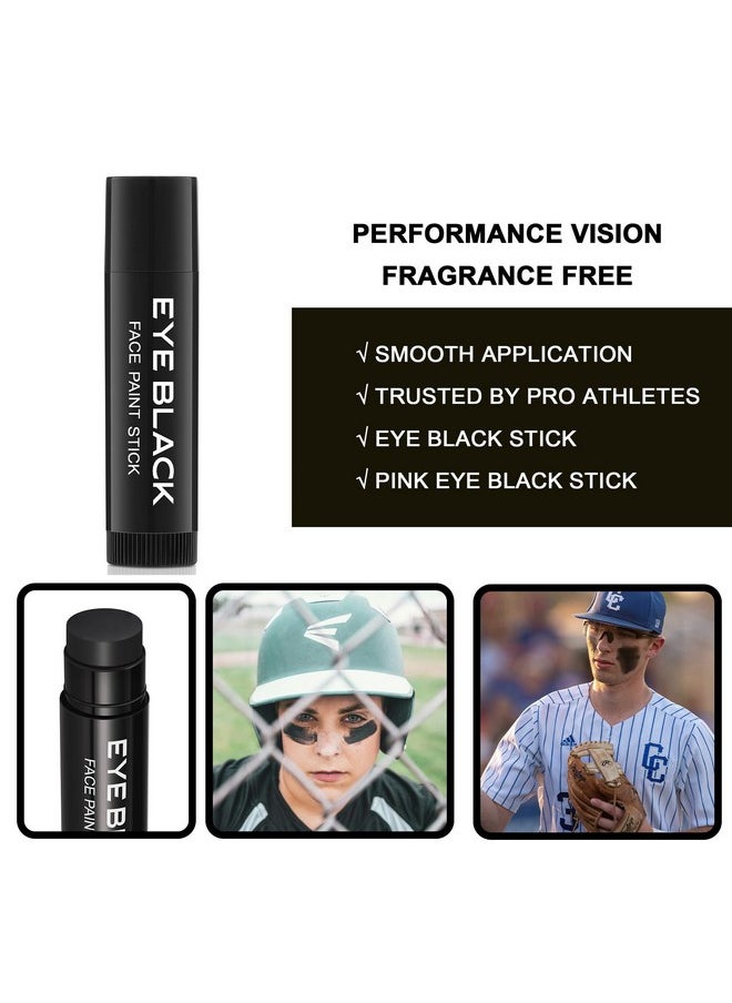 Wismee - Eye Black Stick for Sports, 3pcs Anti-Glare Under Eye Black Sports Grease Stick for Baseball Softball Soccer Lacrosse Hockey Athletes Sports Training, Water-Proof Eye Black Stick for Athletes (Black) - Image 1
