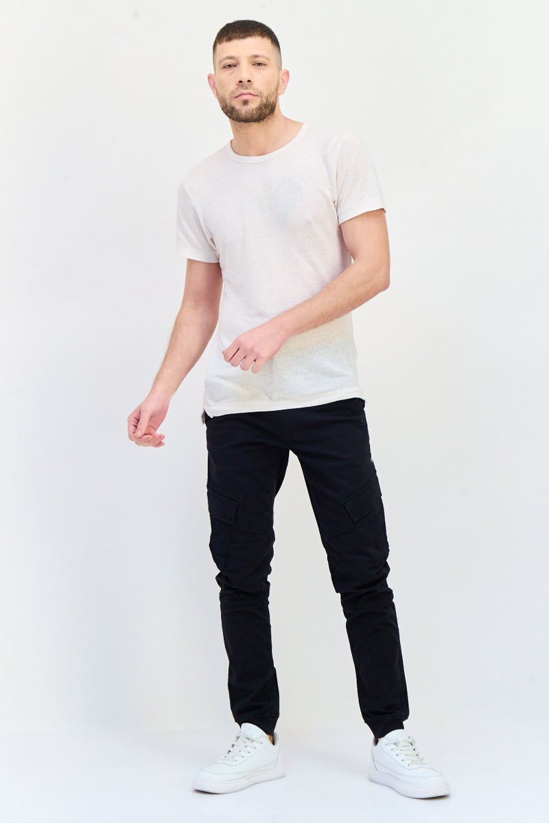 Celio سروال جوجر للرجال بتصميم سادة، أسود - Image 4