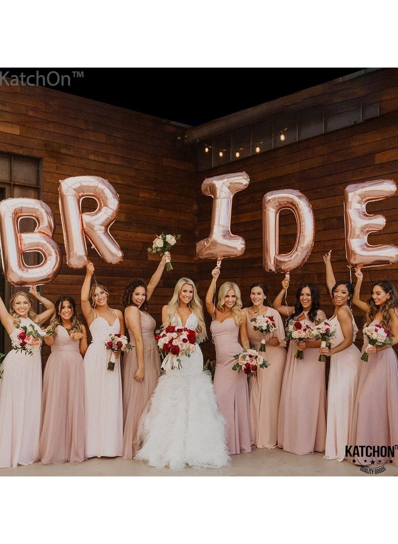 KATCHON Giant 40 Inch Rose Gold Bride Balloons - Bachelorette Party Decorations | Bride To Be Decorations for Bridal Shower Decorations | Bachelorette Balloons Bride Balloon Rose Gold for Wedding, Engagement - Image 4