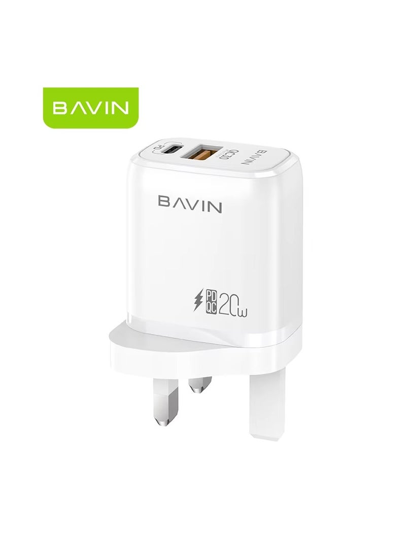 Bavin Usb Port Qc3.0 Type-C Port Pd-20W Home Charger Fast Charging PC987E - Image 1