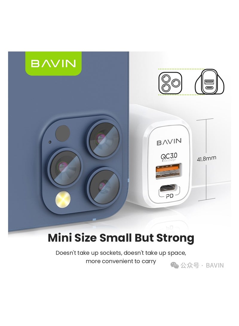 Bavin Usb Port Qc3.0 Type-C Port Pd-20W Home Charger Fast Charging PC987E - Image 5