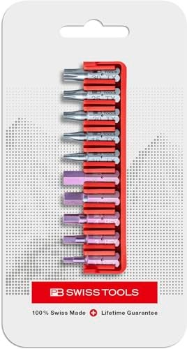 PB Swiss Tools Hex Torx Bit Block PB C6704 CN 100 Swiss Made 10Piece Bit Set with C6 14 PrecisionBits Size Hex 256 mm T10T30 - Image 3