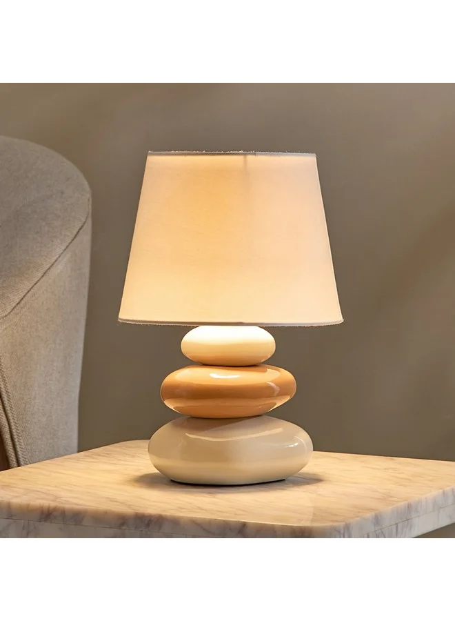 Home Box Marbella Ceramic Table Lamp with Fabric Shade 29 cm