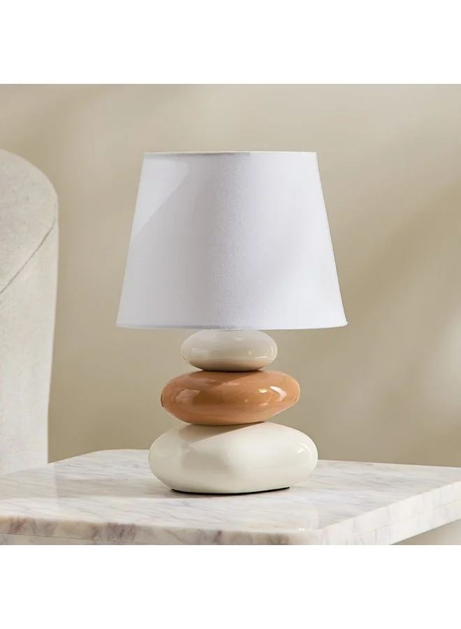 Home Box Marbella Ceramic Table Lamp with Fabric Shade 29 cm