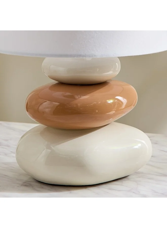 Home Box Marbella Ceramic Table Lamp with Fabric Shade 29 cm