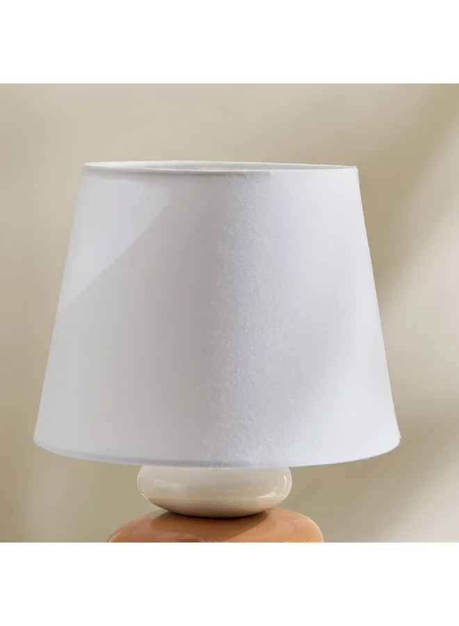 Home Box Marbella Ceramic Table Lamp with Fabric Shade 29 cm