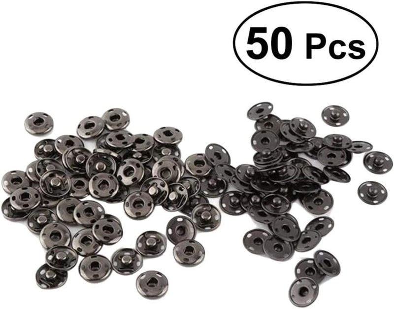 klarako 50 Set Press Stud Buttons Metal Snap Fasteners Sew-on Snap Buttons 15mm - Image 2