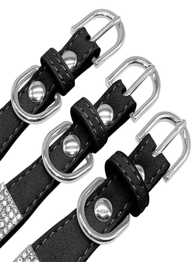 ETOPARS Microfiber Pet Dog Collar Leashes Set, Reflective Dog Collar, Double-Layer Soft Leather Pet Leash, Cat Dog Collar Leash Set, Pet Collar Leash for Small & Medium Dogs - Image 4