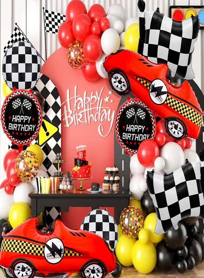 Tagberoy 2 Pcs Large Race Car Balloons, 43 Inch Red Racing Balloons for Race Car Party Decorations Two Fast Birthday Decor - Image 4