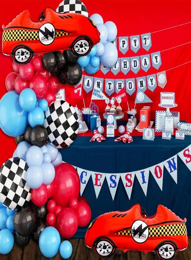 Tagberoy 2 Pcs Large Race Car Balloons, 43 Inch Red Racing Balloons for Race Car Party Decorations Two Fast Birthday Decor - Image 5