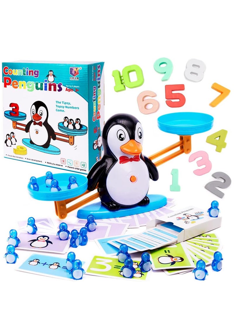 KOKOBOX Math Games Libra Game Girl Child 3 4 5 Years Educational Toy for Children Digital Addition and Subtraction Scales for Children Girls Child – Penguin  - Image 1