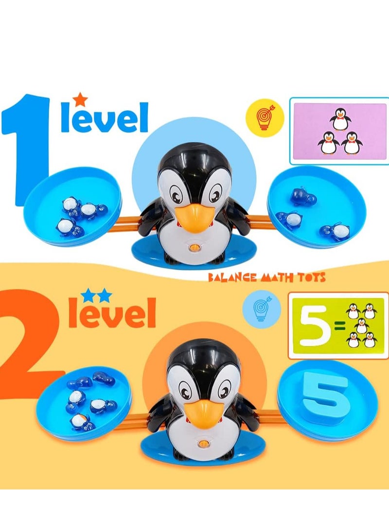 KOKOBOX Math Games Libra Game Girl Child 3 4 5 Years Educational Toy for Children Digital Addition and Subtraction Scales for Children Girls Child – Penguin  - Image 2