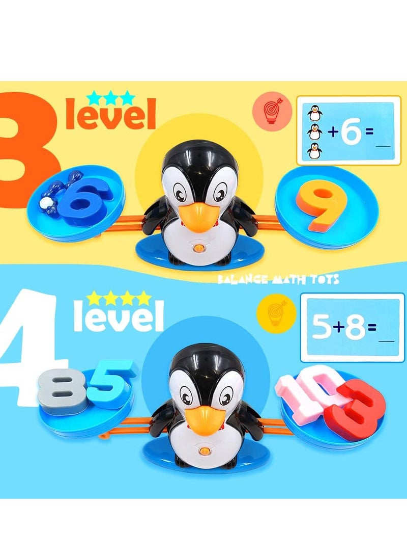 KOKOBOX Math Games Libra Game Girl Child 3 4 5 Years Educational Toy for Children Digital Addition and Subtraction Scales for Children Girls Child – Penguin  - Image 3