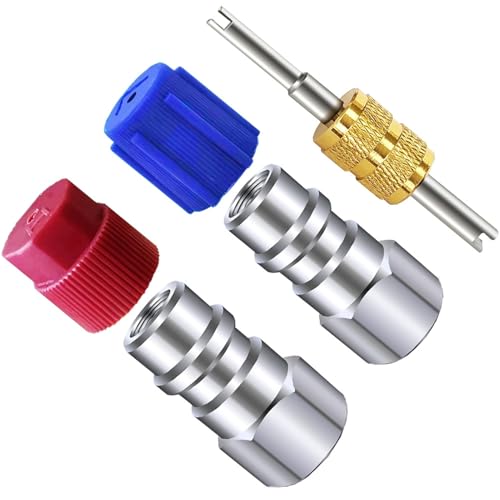 hinbkenla R12 To R134a Conversion Kit1pair R12 To R134a Convert AdaptersR12 To R134a AdapterR12 To 134a Adapter FittingsR12 To R134a Conversion Kit For Car AC R12 Convert To R134a System - Image 1