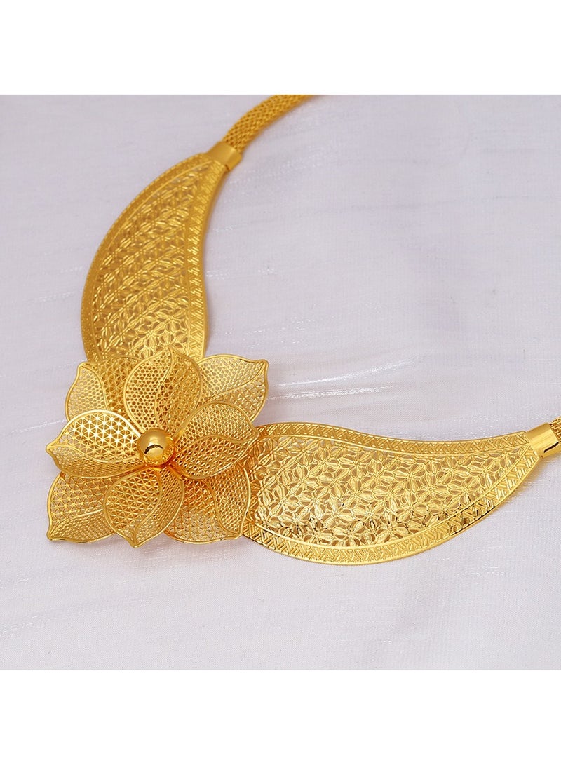 JOOLI Women Jewelry Set Necklace Earrings Gold Accessories Fashion Style Wealthy 2 Pieces Wedding Jewellery - Image 2