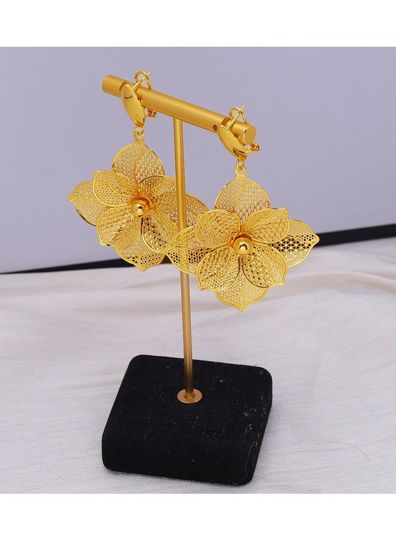 JOOLI Women Jewelry Set Necklace Earrings Gold Accessories Fashion Style Wealthy 2 Pieces Wedding Jewellery - Image 4