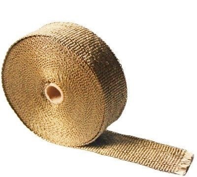Pivalo PVUSWG1 Bike Exhaust Universal Silencer Wrap Heat Shield Protector with Clip Compatible for Classic Electra Standard Bullet (Golden, 3 Mtr) - Image 1