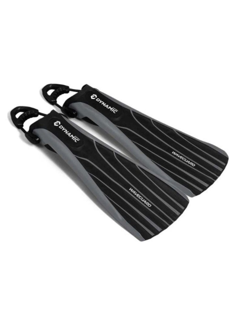 DYNAMICNORD Dynamicnord Diving Fins RF-40 Open Heel Grey L | Dynamic design with innovative water channels for maximum propulsion | Efficient power transmission from the foot pocket and sole to the fin blade |  Comfortable foot pocket for highest comfort  - Image 2