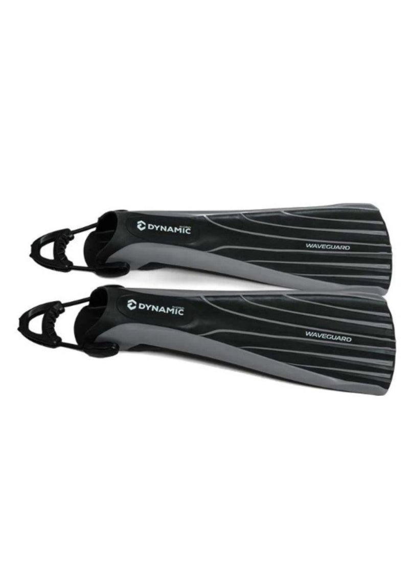 DYNAMICNORD Dynamicnord Diving Fins RF-40 Open Heel Grey L | Dynamic design with innovative water channels for maximum propulsion | Efficient power transmission from the foot pocket and sole to the fin blade |  Comfortable foot pocket for highest comfort  - Image 3
