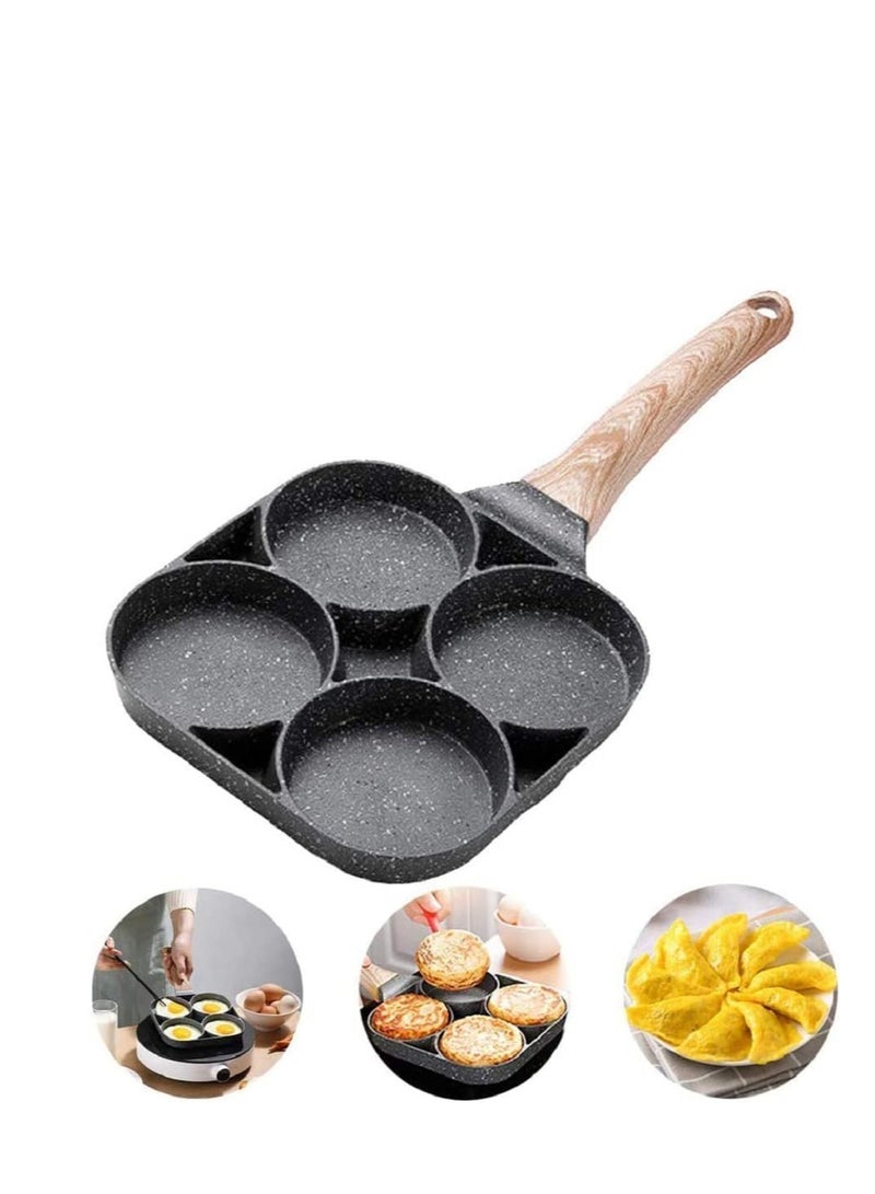 ELTRAZONE Non-Stick Frying Pan with 4 Hole Pancake Pan Fried Egg Burger Pan - Image 1