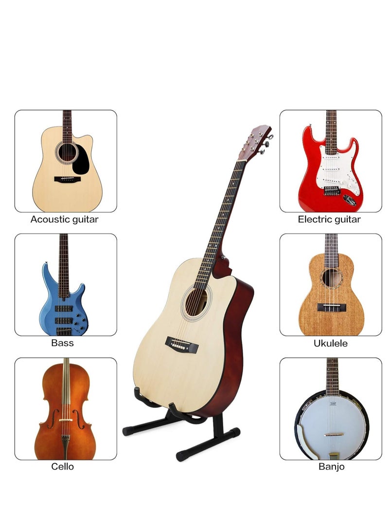 Guitar Stand Universal Adjustable Folding A-Frame Stand with Non-Slip Rubber and Soft Foam Arms for Acoustic/Classical/Bass/Electric Guitar Banjo Ukulele  Oud  Mandolin  Violin and More - Image 5