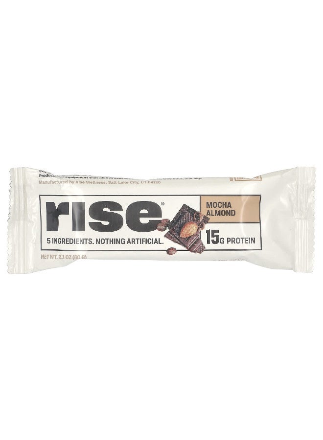 RiseBar Rise Bar, Protein Bar, Mocha Almond , 12 Bars, 2.1 oz (60 g) Each  - Image 3
