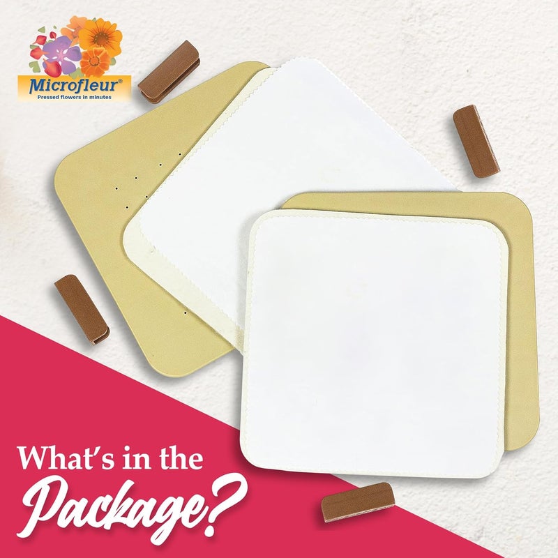 Microfleur Max Art Flower Presser Kit – Quick & Easy Pressing with Washable Cloth, Vibrant Color Retention, Fits Most Microwaves, 9" (23 cm) - Image 5