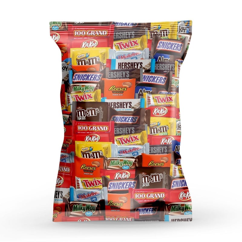 Bulk Assorted Variety Pack of Fun Size Chocolate Candy - Individually Wrapped Chocolate Mix for Parties, Gift Bags, and Everyday Treats (2 LB)