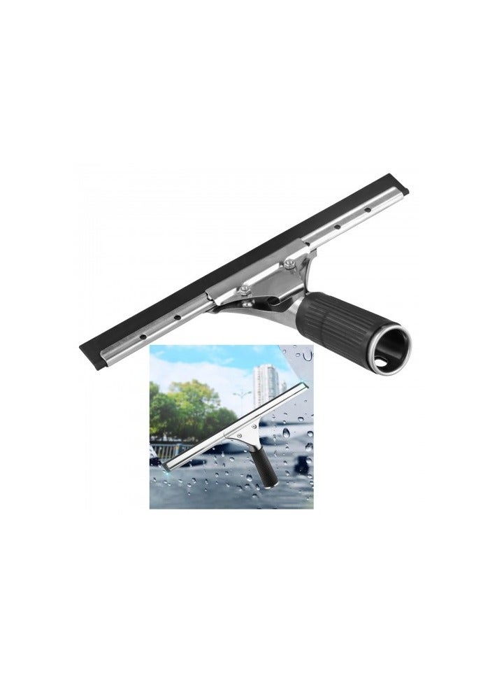 Stainless Steel Window Squeegee – 23cm Glass Cleaner Scraper with Rubber Blade and Anti-Slip Handle Household Cleaning Tools - Image 1