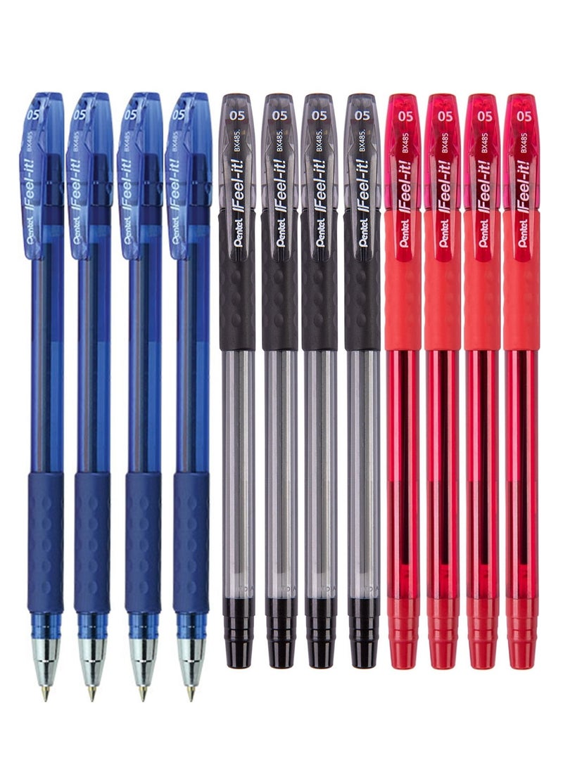 12-Piece Ifeel-It Ballpoint Pen 0.5mm Tip Multicolour