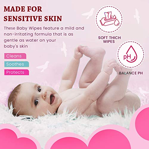 Glider Baby Wipes with Aloe Vera,Vitamin E & Mild Fragrance for Baby's Sensitive Skin (Pack of 2 (144 Wipes)) - Image 3
