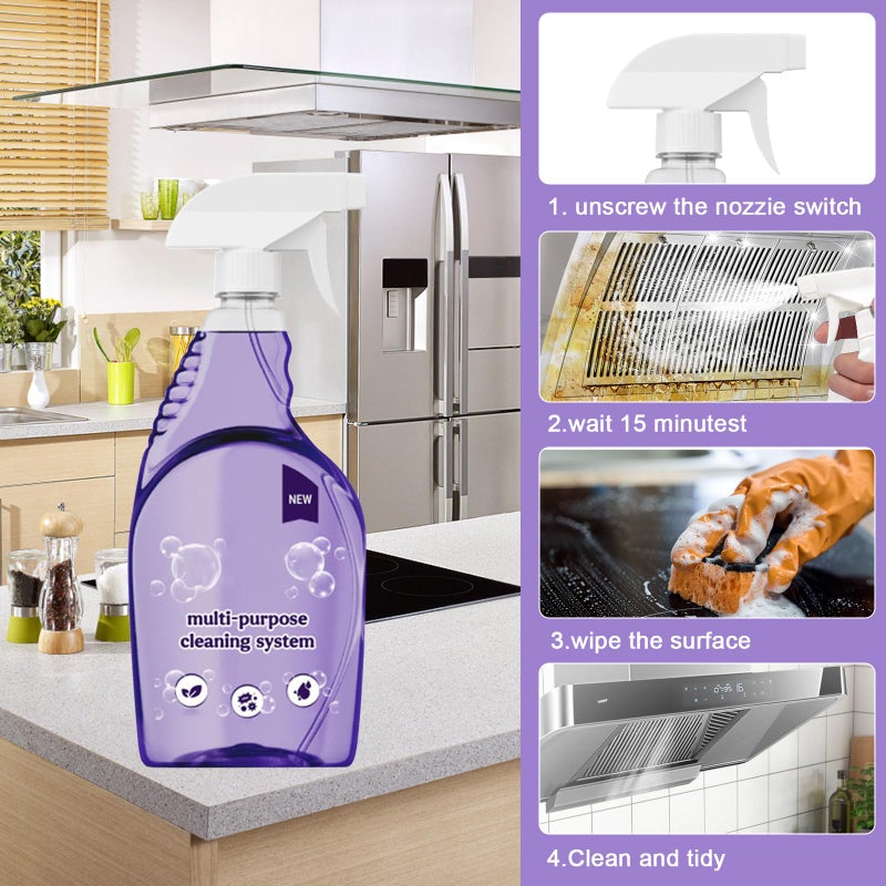 Iiglitch All-In-One Multi Purpose Cleaning System for Ovens, All-Purpose Cleaning Spray with Cleaning Tablets, Multi-Surface Cleaner for Home Instant Stain Removal (1 Bottle+18 Pcs) - Image 5