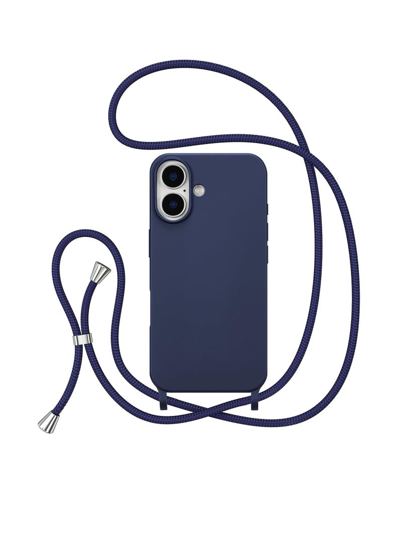 Case with Strap,Crossbody Phone Case with Adjustable Neck Shoulder Lanyard,Soft Silicone Shockproof Protective Phone Cover for iPhone 17 - Image 1
