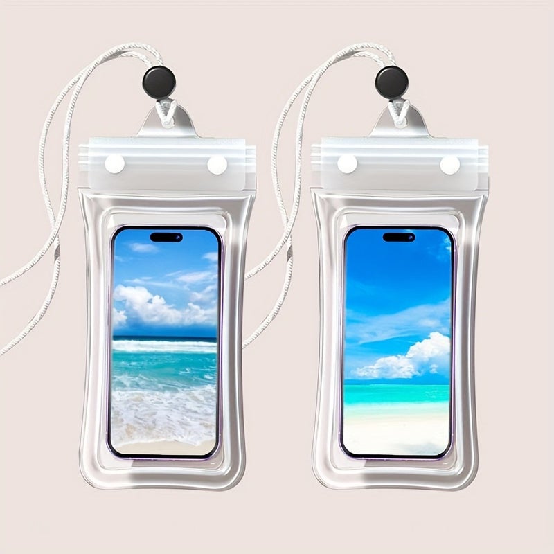 A Set of Two Waterproof Phone Pouch Available in Multiple Colors, Suitable for Holding Phones, Cards, Keys, And Other Items, Ideal for Rainy Days And Water  Activities - Image 1