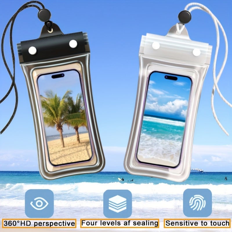 A Set of Two Waterproof Phone Pouch Available in Multiple Colors, Suitable for Holding Phones, Cards, Keys, And Other Items, Ideal for Rainy Days And Water  Activities - Image 2