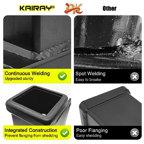 KAIRAY Trailer Hitch Extender, 2 Inch Receiver Tue Extension, 7 Inch Extension Length, with Anti Rattle Stabilizer & 5/8 Inch Hitch Pin and Clips, 3500 lbs GTW - Image 3