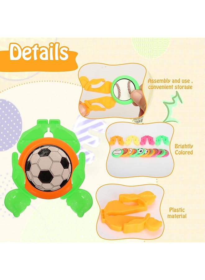 Excefore 60 Pack Football Flying Saucers Launcher Toys Party Favors Chasing Toy Gifts Toys Outside Flying Toys Suitable For Kids 3 8 Years Old - Image 5