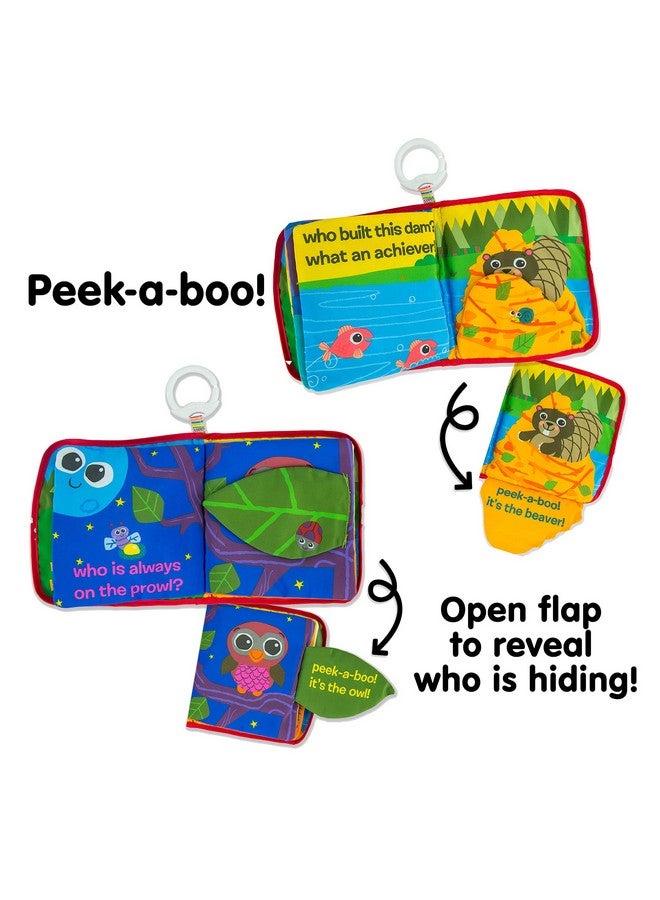 Lamaze Peekaboo Forest Soft Baby Book Clipon Cloth Book Washable Crinkling Fabric Pages For Sensory Play Teething And Learning Toys For Babies 6 Months And Up - Image 3