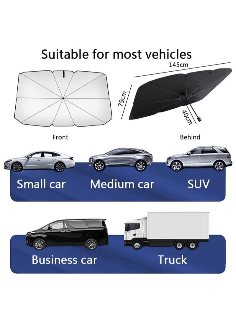 ELTRAZONE Foldable Car Sunshade Umbrella UV Windshield Cover Heat Insulation Sun Blind Auto Protection Accessories - Image 5
