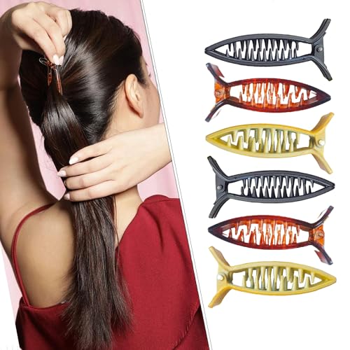 BIRDWARE medium size banana clips Multi Color Imported Rubber Acrylic Material Stone Banana Hair Clips For Women (Multi Colour) | Hair Clutchers | banana clips - Image 1