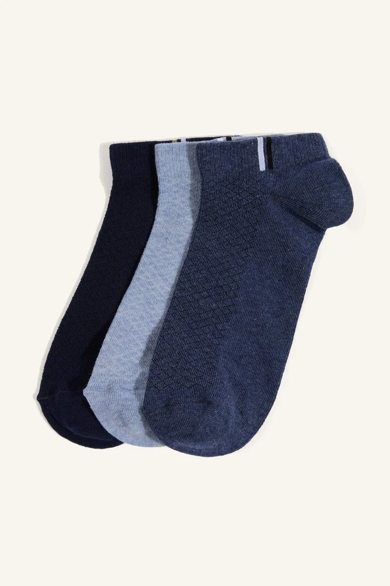 Man 3 Piece Cotton Ankle Socks