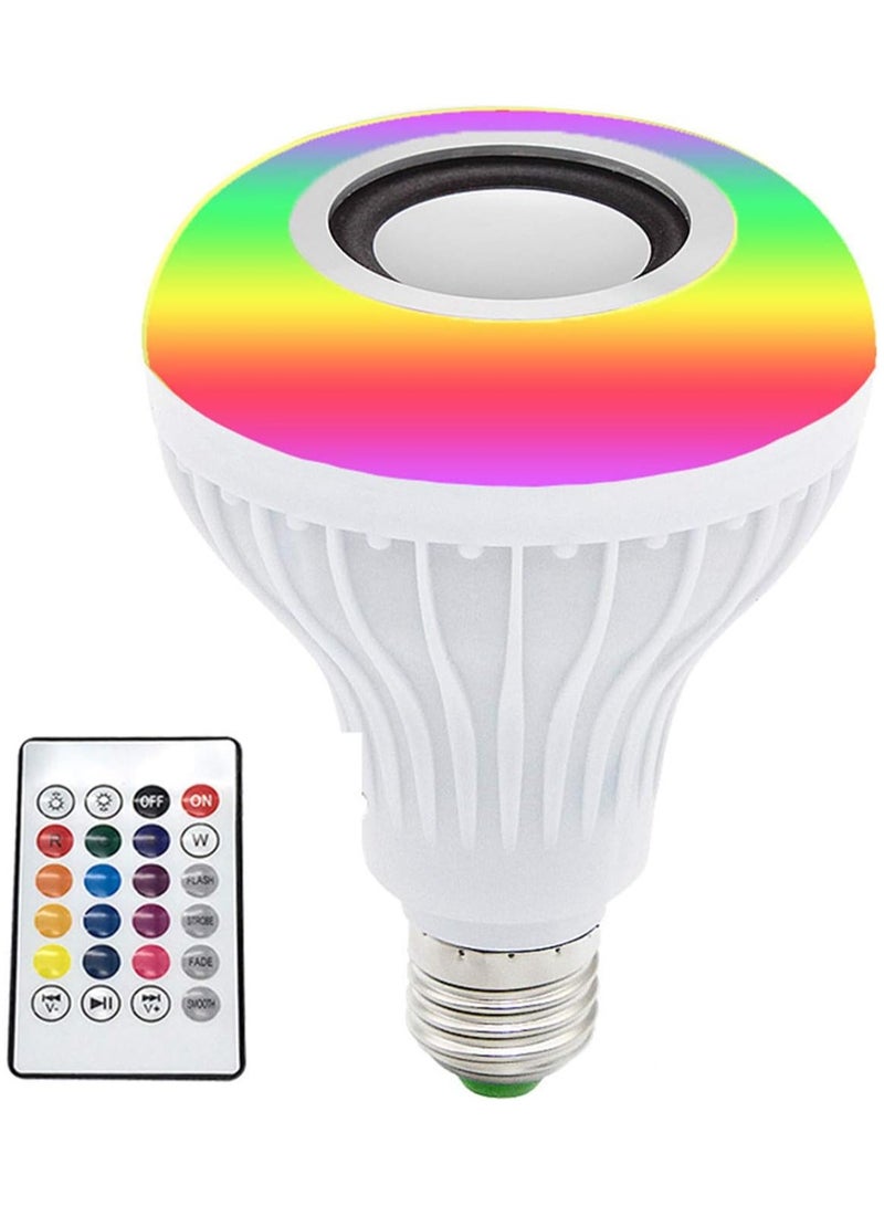 Music Bulb, 12W RGB BT Colorful Music Bulb LED Lamp E27 Wireless Speaker Smart Light Music Player o with Remote Control - Image 5
