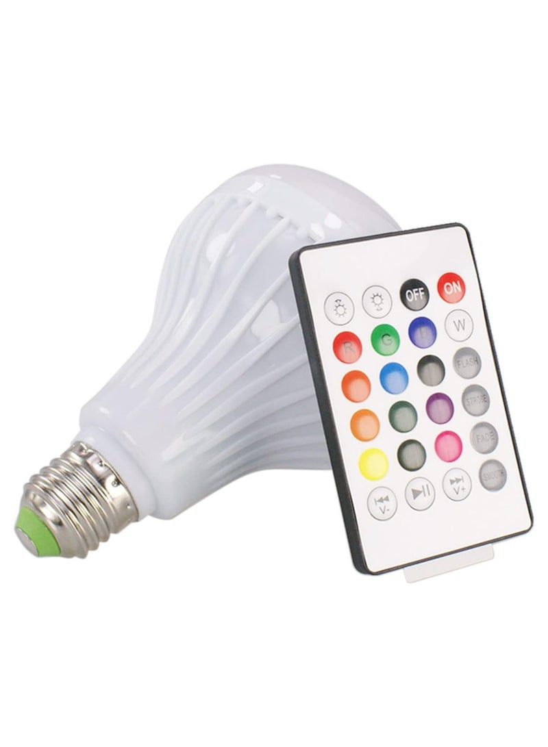 Music Bulb, 12W RGB BT Colorful Music Bulb LED Lamp E27 Wireless Speaker Smart Light Music Player o with Remote Control - Image 3