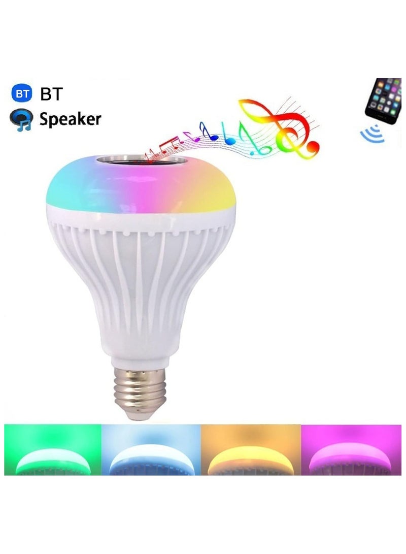 Music Bulb, 12W RGB BT Colorful Music Bulb LED Lamp E27 Wireless Speaker Smart Light Music Player o with Remote Control - Image 2