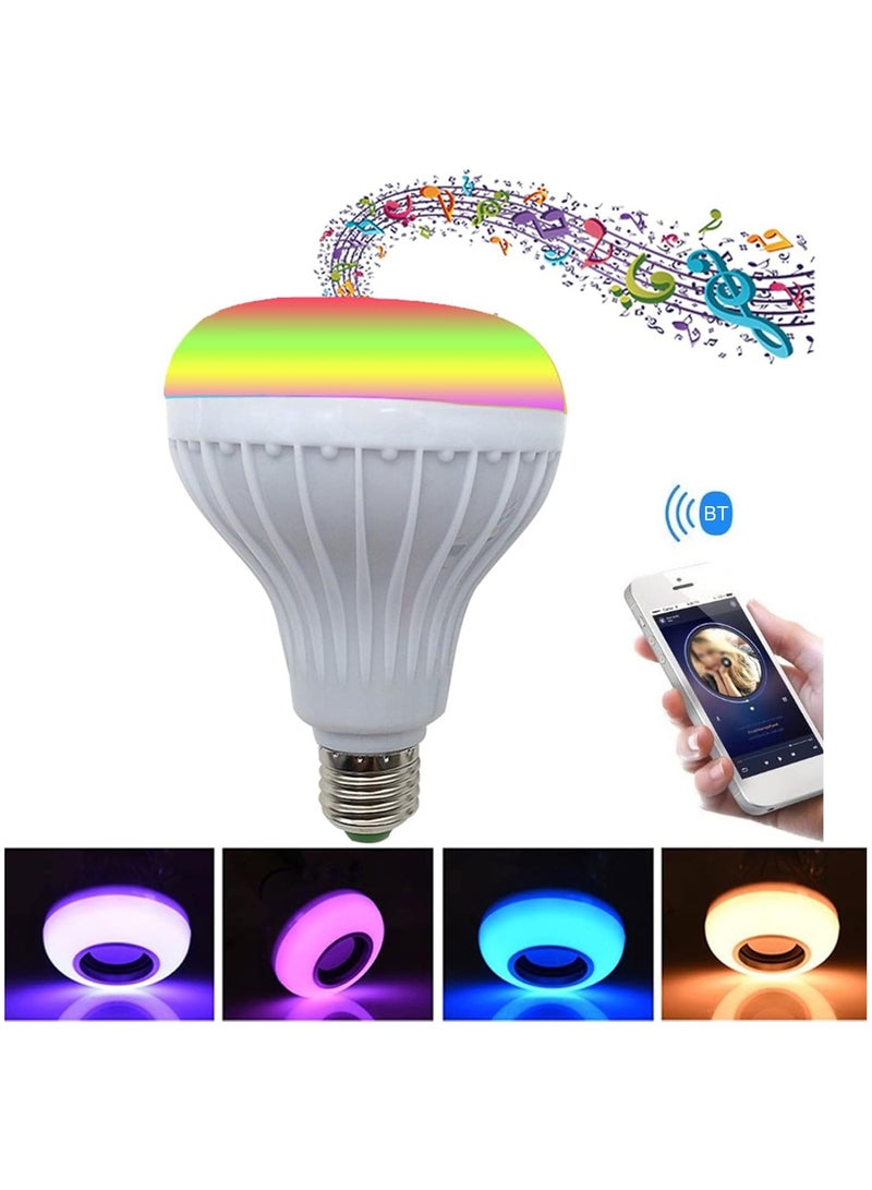 Music Bulb, 12W RGB BT Colorful Music Bulb LED Lamp E27 Wireless Speaker Smart Light Music Player o with Remote Control - Image 4